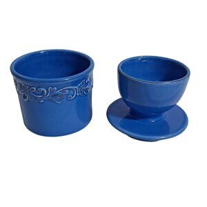 Butter Bell Crock Tremain Blue Butter Keeper Farmhouse French Country Kitchen